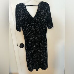 Elegant Black and White Women's Dress